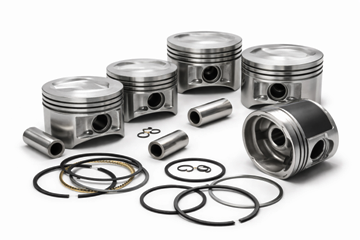 Piston rings and pistons for Volvo