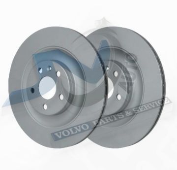 Brake disc Rear axle internally vented for Volvo 31400779, 31687441, 32424718 ATE