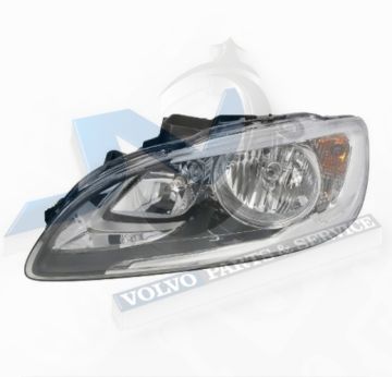 Headlight left halogen for Volvo 31358097, 31420115, 30796249