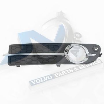 Left halogen cap with parking sensors and chrome strip for Volvo 30790006, 30790919