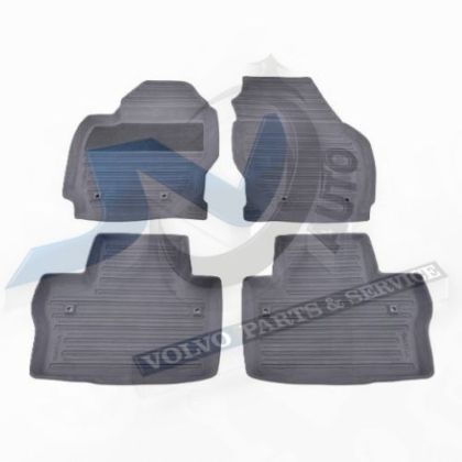 Original, black rubber insoles for Volvo 39878632, 39869817, 39807571, 32357489