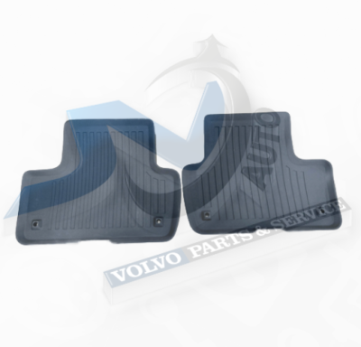 Floor accessory mats Rubber charcoal consists of 5 pieces for Volvo 31693648, 32204609, 32332378