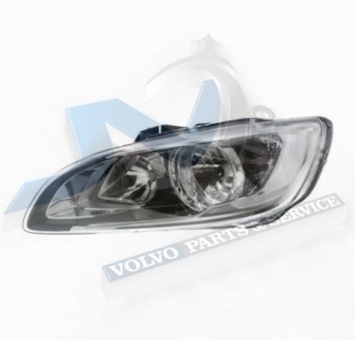 Headlight left halogen for Volvo 31358097, 31420115, 30796249