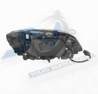 Headlight left halogen for Volvo 31358097, 31420115, 30796249