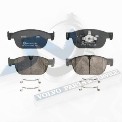 Front brake pads for 345 mm and 366 mm Volvo disc 32438067, 32373126, 32373125, 31499906, 31476723, 31445976, 31400528 ATE