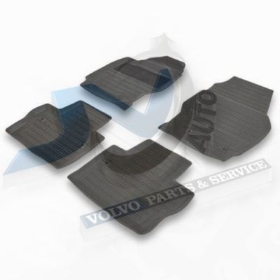 Original, black rubber insoles for Volvo 39878632, 39869817, 39807571, 32357489